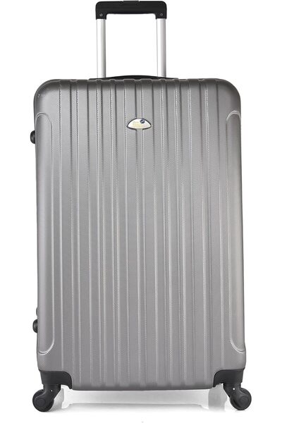New Travel 3-Piece 360° Spinner ABS Hard Shell Luggage Set (20/24/28 inches) - Gray