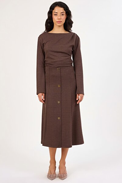 FEVER Düğme aksesuarlı triko etek