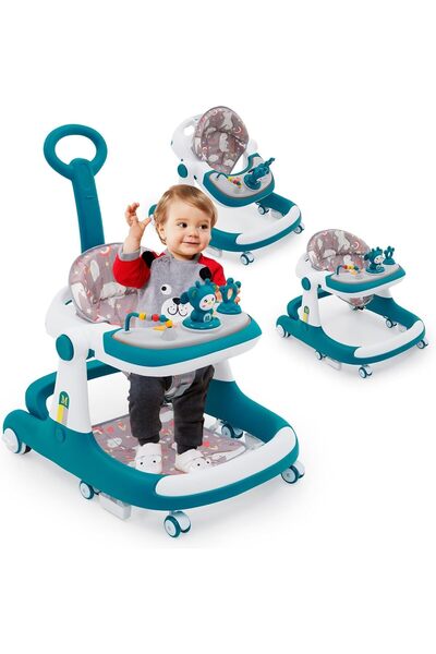 Arkyomi مشاية أطفال 3 في 1: وضعية الجلوس والوقوف، أوضاع متعددة، طاولة تعليمية...