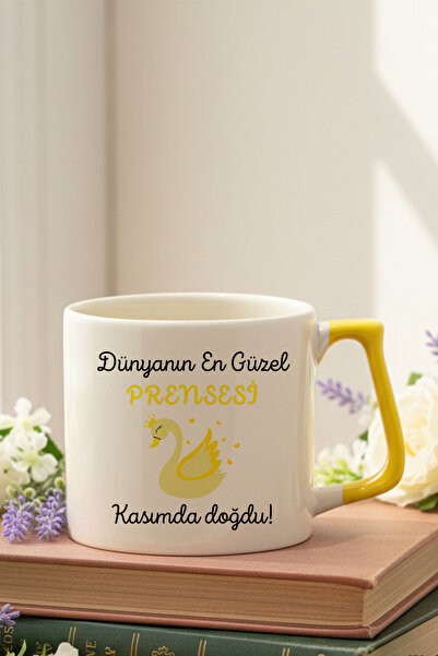 qoeuyl boutique The Most Beautiful Princess in the World Was Born in November Printed Birthday Gift D Mug with Handle