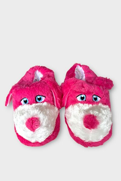 Liger Unisex Cute Dog Figured Non-Slip and Soundless Sole Home Slippers Fuchia