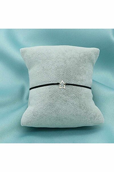 Bijuteria SORELLY Brățară din aur de 14k cu șnur stea și dungi negre