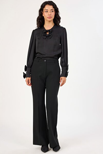 FEVER İspanyol paça likralı siyah pantolon