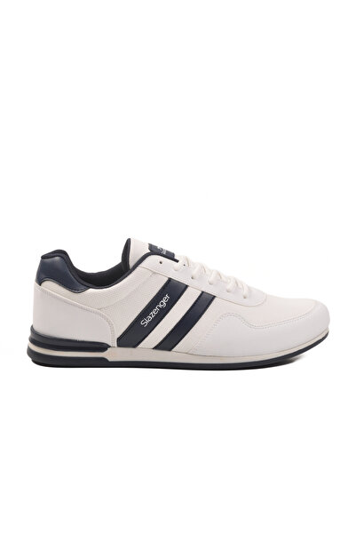 Slazenger White-Navy Blue Men's Sports Shoes Omega Int m