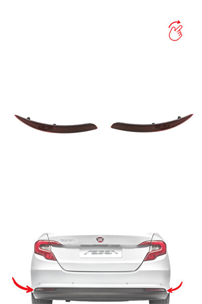 MEFAUTO عاكس ضوء متوافق مع سيارة فيات إيجيا سيدان، يمين ويسار، مجموعة واحدة