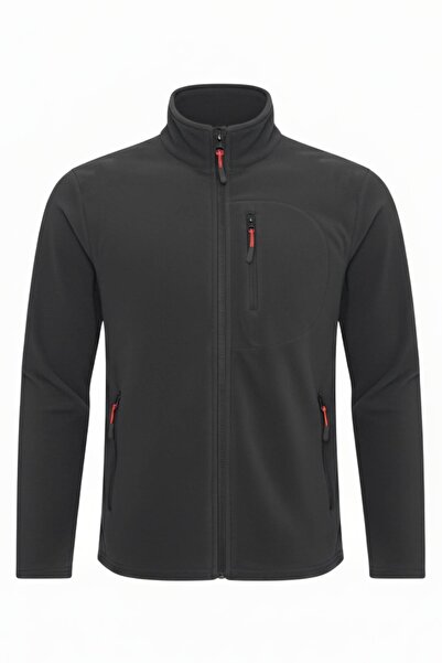 Kozik Men's Fleece Windproof Standard Full Zip 3-Pocket Men's Fleece Cardigan