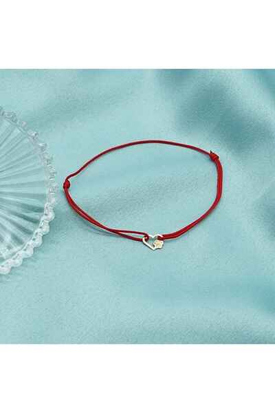 Bijuteria SORELLY Brățară din aur de 14k cu inimă și bufniță, cu dungi negre