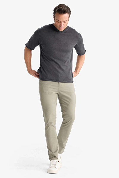 DeFacto B2089Axkh465 Khaki Slim Fit Slim Fit Skinny Leg Pocket Trousers