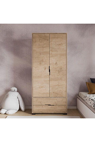 ALONEX HOME Royal 2 Kapaklı Çekmeceli Full Sepet Gardırop, Elbise Dolabı, Çocuk Odası, Genç Odası