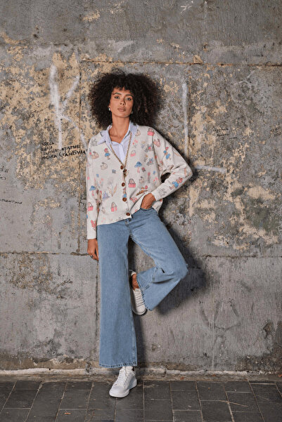 Hatun Atila Hatunatila Patterned Knitwear Cardigan - 5034-