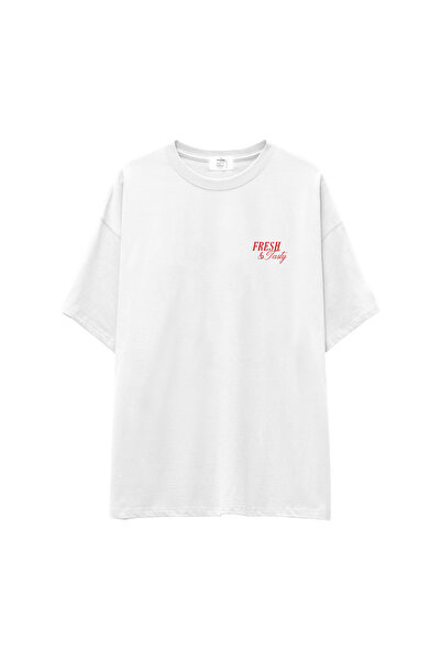 The Lucid Lab Fresh & Tasty Oversized T-Shirt - White