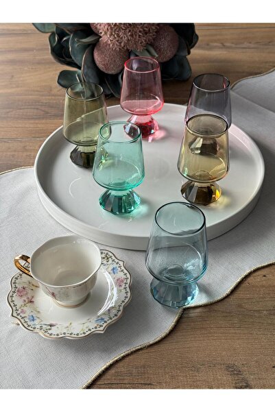 Meri Ev Gereçleri Mix Color Coffee so It's a Water Glass 130 ml