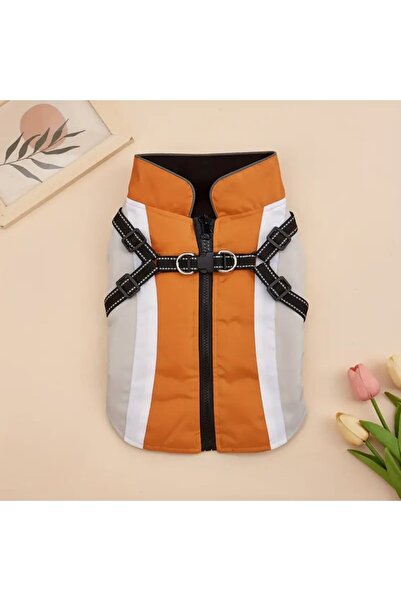 FONIX PawShield Reflecto Rain Reflective Pet Raincoat - Waterproof, Orange