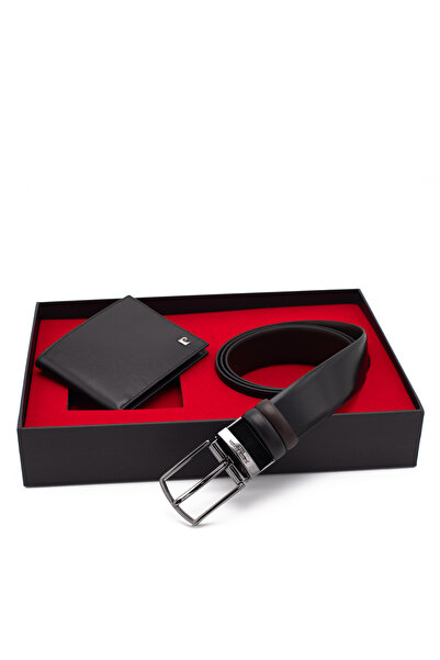 Pierre Cardin Double-Sided Leather Belt & Wallet Set Pcci̇ft01Sk-3664F2I