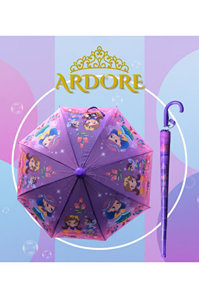 Genel Markalar Kız Çocuk Fiber Şemsiye, Düdüklü, Renkli, Hafif ve Şık Tasarım