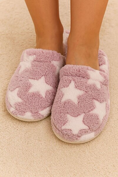 ALB TERLİK AYAKKABI SAN. TİC. LTD. ŞTİ. Starry Women's Plush House Slippers – Warm, Soft, Comfortable, Cozy and Non-Slip