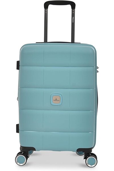 Track 4-Piece 360° Spinner Luggage Set, PP Hard Case (Macaron Blue)