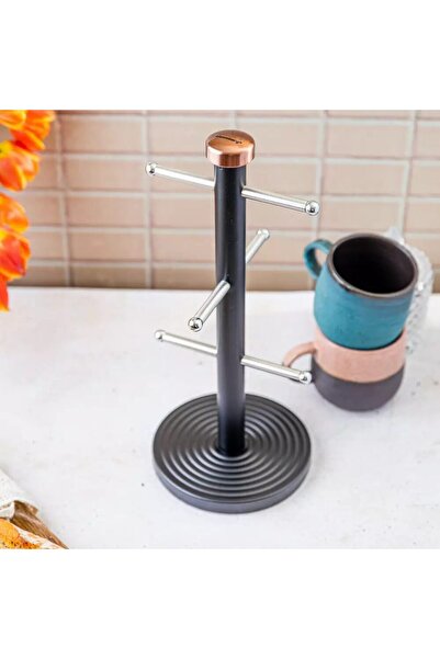 Klausberg Βάση για 6 ποτήρια, φλιτζάνια, μαύρη,