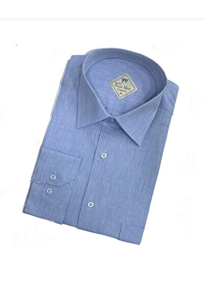 Store Klasik model düz uzun kollu erkek gömlek