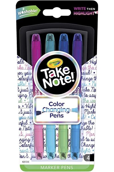 Crayola Color Change Pens, Bullet Journal Supplies, 8 Colors, 4 Pieces - Multicolor