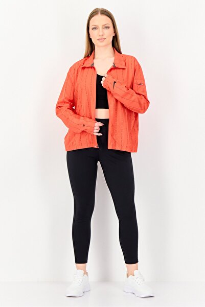 Nike Women Dri Fit Monogram Running Jacket, Red