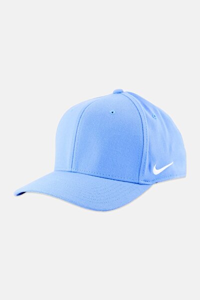 Nike Men Embroidered Logo Swoosh Flex Cap, Light Blue