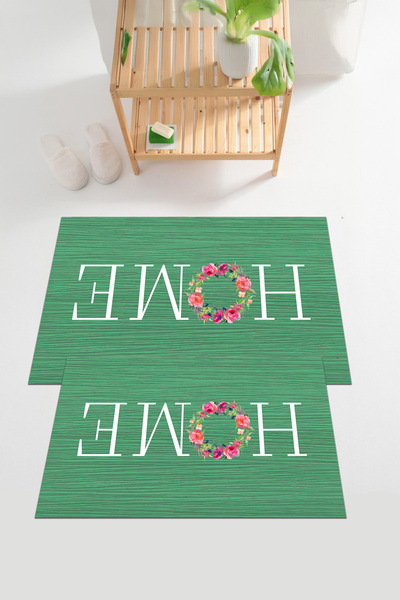 EVİMSEN Set de covoraș de baie digital cu imprimeu lavabil și anti-alunecare,...