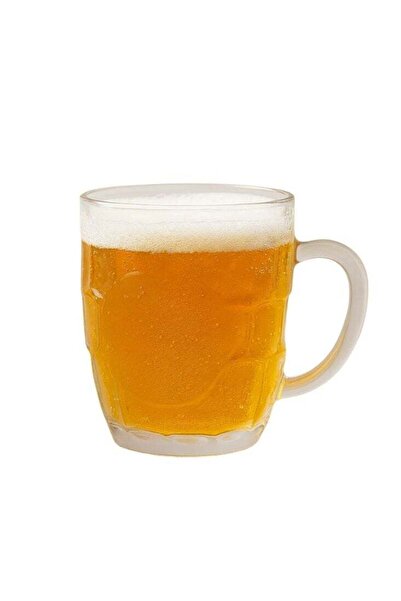 Premium Classic German Beer Stein – Frosted Amber Glass Mug with Handle, Collectible