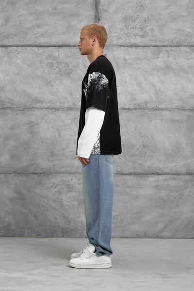 NOMARC ΜΑΥΡΟ ΦΟΥΤΕΡ ΜΕ ΣΧΕΔΙΟ ΜΕ ΜΑΝΙΚΙΑ