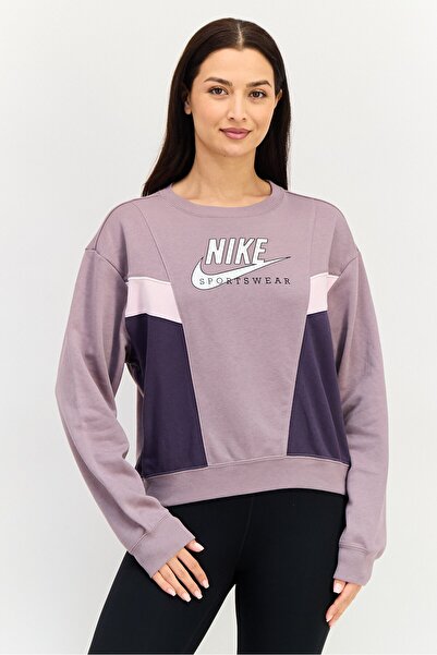 Nike Women Oversized Fit Long Sleeves Running Sweatshirt, Multicolor