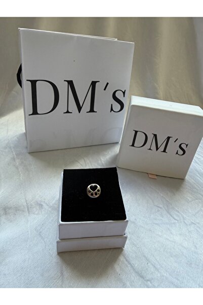 DM’s Silver İçi Boş Kafes Patilerin İzi Gümüş Charm’ı