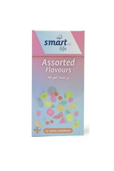 Smart Life واقيات ذكرية بنكهات متنوعة - عبوة متنوعة بنكهة الفواكه (١٢ واقيًا ...