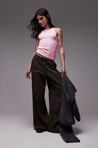 The Champ Clothing Halter Yaka Corded Fabric Pink Women's Undershirt