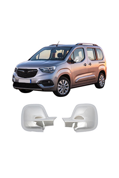 ServetDizaynOto Opel Combo E Uyumlu 2019 Ve Üzeri Ayna Kapağı 2 Parça Abs Kro...