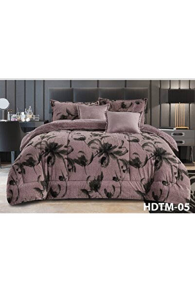 Moon Winter double bed set with velvet filling and double-sided fur, soft and warm fur, suitable for a bed measuring 200*200 cm