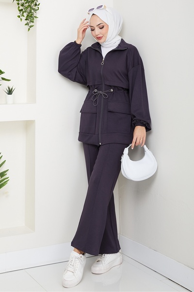 Bestenur Double Suit with Flap Pocket 1652 - Anthracite
