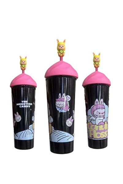 Generic Cartoon Monster Candy Drink Cup with Straw Lid – Fun Kids Water Tumbler