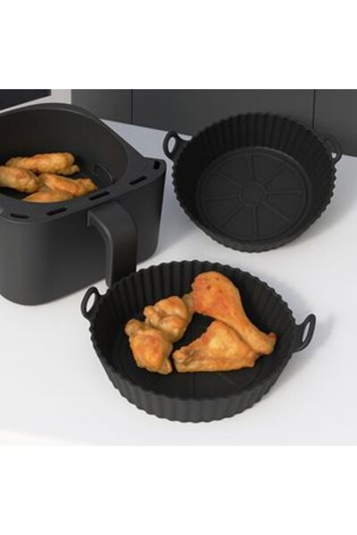 Tessari Black Silicone Baking Mold for Air Fryer Ø23 x 7 cm