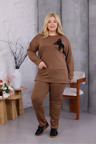 Siyezen Plus Size Modal Set with Butterfly Accessories