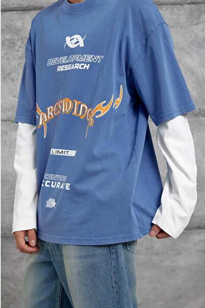 NOMARC Hanorac albastru Nmrc Areswing cu mâneci oversize