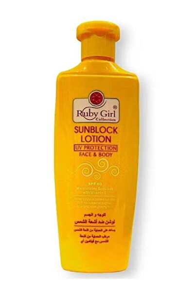 Ruby Girl لوشن واقي من الشمس بعامل حماية 60 - لوشن مرطب للوجه والجسم مع فيتامين E