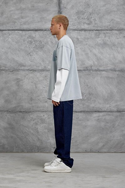 NOMARC Gray Born to Stand Written Piece Sleeved Sweatshirt