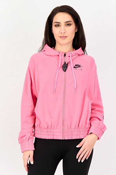 Nike Women Loose Fit Long Sleeves Outdoor Hoodied Jacket, Pink