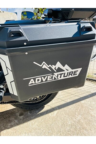 İŞCAN MOTOR Motosiklet Yan Çanta Stickeri Adventure Sticker 29x12cm (ADET)