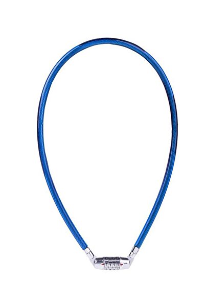 MEGA Bicycle Combination Cable Lock Blue/Silver