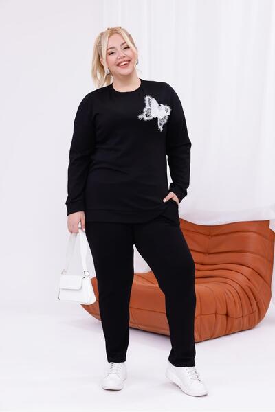 Siyezen Plus Size Modal Set with Butterfly Accessories