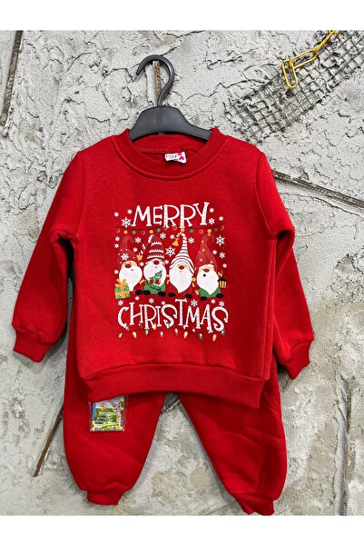 Beybisi Set pijama unisex pentru copii cu 3 fire cu căptușeală din fleece cu imprimeu cu cadou jucărie