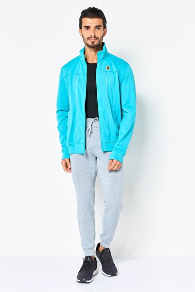 Nike Men Loose Fit Long Sleeve Full Zip Tennis Sweatshirt, Turquoise