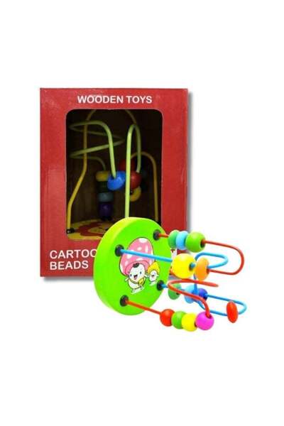 Generic لعبة متاهة الخرز الخشبي - نشاط تعليمي مبكر للأطفال