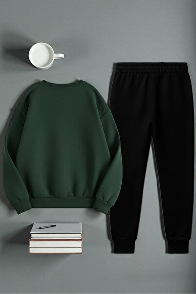 uyguntarz Σετ φούτερ με λαιμόκοψη με τύπωμα Unisex με σχέδιο κορδέλας, 2 τεμάχια